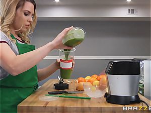 The juices fountain with Krissy Lynn and Aubrey Sinclair