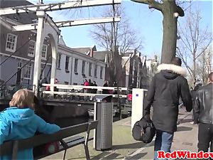 Amsterdam escort deep-throats client