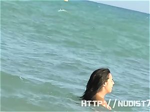 super-sexy naturist chicks are captured on camera on a beach