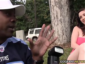 Noelle Easton takes big black cock at interracial Pickups